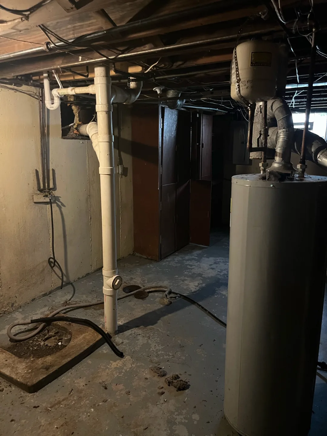 The same utility area cleared after the property cleanout